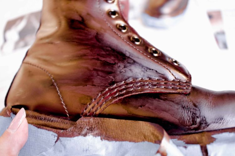 how to dye leather boots oxblood